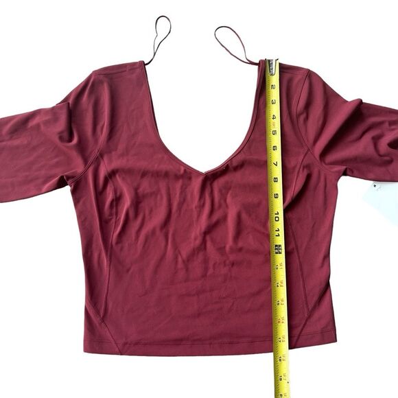 Lululemon Women’s 8 Align Long Sleeve Mulled Wine Buttery Soft Minimalist New - Picture 10 of 11